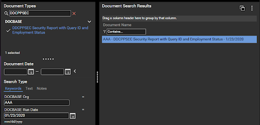 Screenshot of Accessing the report. More information provided in text.