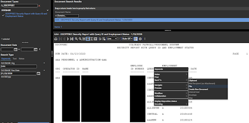 Screenshot for downloading report. More information provided in the text