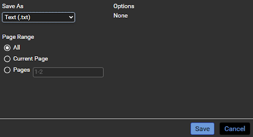 Screenshot for downloading report. More information provided in the text