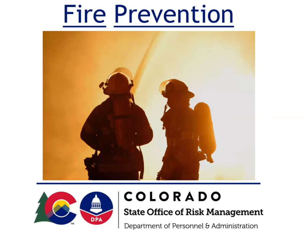 Fire Prevention text above two firefighters